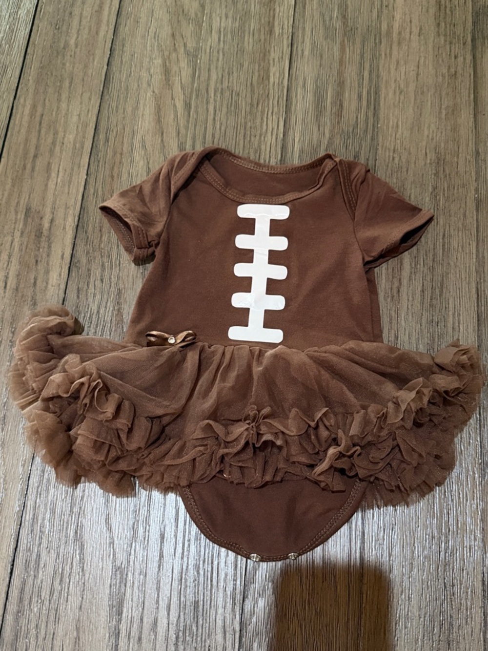 Brown football Tutu Bodysuit Baby Girl size 59 -0-3 months